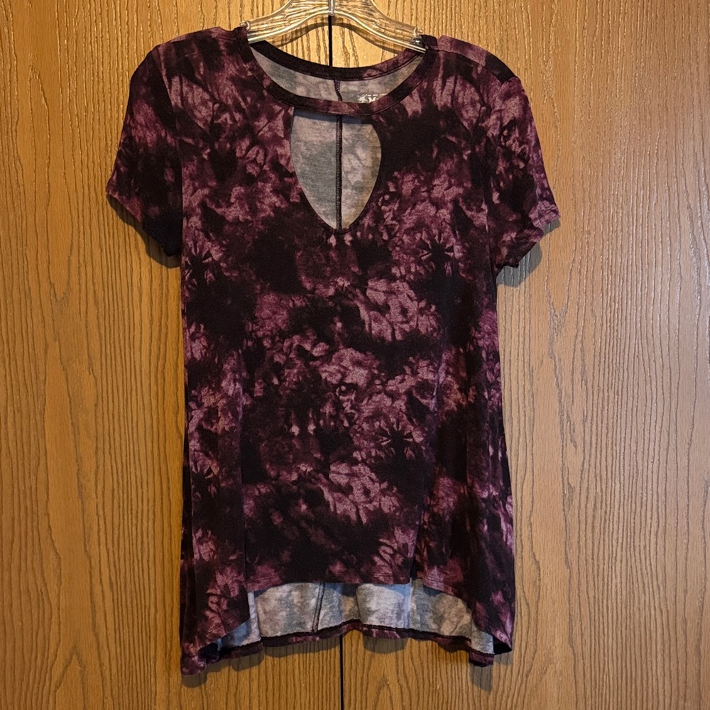 Mudd Purple Tie-Dye Short Sleeve Tee
